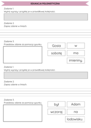 Edukacja polonistyczna - tworzenie zdań