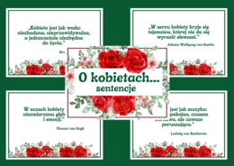 SENTENCJE o kobietach - DZIEŃ KOBIET – gazetka – biblioteka – świetlica – 16 stron – wersja 3