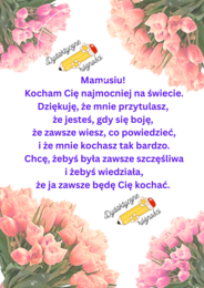 Życzenia na DZIEŃ MATKI - 10 szablonów do druku.