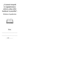 Zakładka - gratulacje na koniec roku szkolnego.