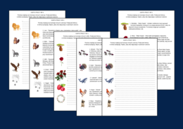 ZWIERZĘTA i ROŚLINY w lekturach z kl. 4-8 - LEKTURY - ikonki - powtórka - egzamin + ODPOWIEDZI - 6 str.