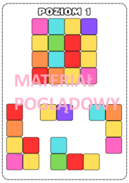 Bloktris - łamigłówka logiczna. Gra dydaktyczna. Dzień Kropki.