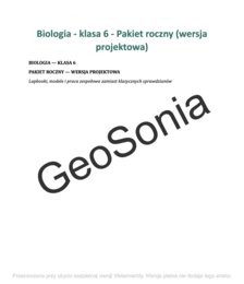 „Biologia – Klasa 6. Pakiet Roczny (Wersja Projektowa)”