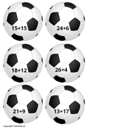 Piłkarska zabawa matematyczna – doskonalenie dodawania i odejmowania