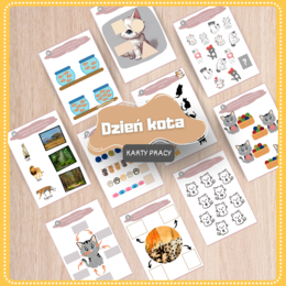 Karty pracy dzień kota + ciekawostki