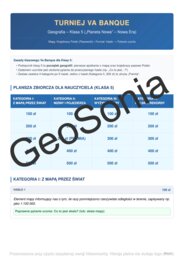Gra Va Banque geografia klasa 5