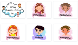 W tej klasie/sali dzieci są... - zestaw z 18 etykietami!