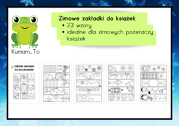 Zimowe/świąteczne zakładki do książek