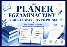 ⏰ PLANER EGZAMINACYJNY ÓSMOKLASISTY – język polski - wersja dla nauczyciela | egzamin 2027