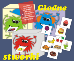 Głodne stworki - zadania dla przedszkolaków - Zestaw do rozwoju słownictwa