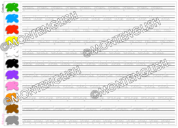 Nauka pisania po śladzie: Colours TRACING