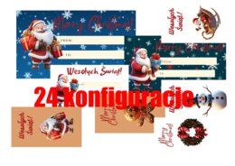 KALENDARZ ADWENTOWY MEGA ZESTAW NA ŚWIĘTA W DWÓCH JĘZYKACH PL ANG