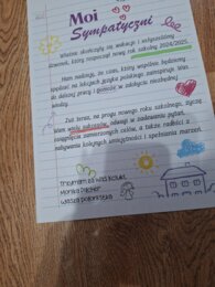 List polonistki do uczniów - początek roku szkolnego, gazetka, wklejka 2024