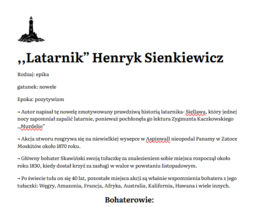 Opracowanie ,,Latarnik"