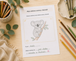 Kolorowanka: Zwierzęta z Australii