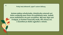 BOHATERKI LEKTUR 7-8 - KIM JESTEM? prezentacja - 26 slajdów - Dzień Kobiet - egzamin - powtórka + odpowiedzi