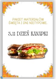 PAKIET MATERIAŁÓW NALISTOPAD WEDŁUG KALENDARZA ŚWIĄT I DNI NIETYPOWYCH.