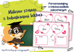 Miłosne szanse z bohaterami lektur. Egzamin ósmoklasisty. Walentynki