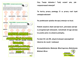 MISTRZ MIMIKI - rozszyfruj wyrazy twarzy (wersja 1) zajęcia TUS, rewalidacja, godziny wychowawcze