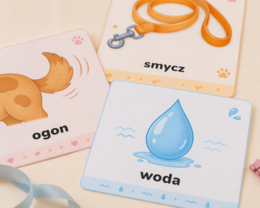 Miska, smycz, legowisko – pierwsze słowa o piesku