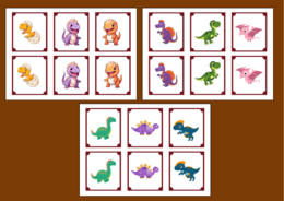 DZIEŃ DINOZAURA – memory – 36 szt. – biblioteka – świetlica – przedszkole