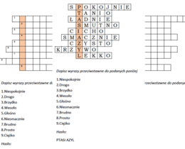 Logogryf dla klasy II do tematu o schronisku zwierząt