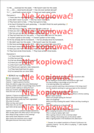 Karta pracy 🌟 Grammar in Action – ćwiczenia z Present Simple, Present Continuous i Present Perfect! 🌟 B1-B2