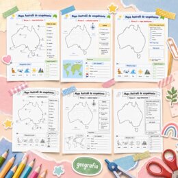Mapa Australii do uzupełnienia