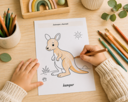Kolorowanka: Zwierzęta z Australii