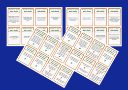 "MAŁY KSIĄŻĘ" - 48 fiszek – fiszki – PRAWDA – FAŁSZ – lektury obowiązkowe + ODPOWIEDZI