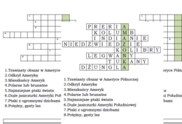 Logogryf dla klasy 2 z hasłem Amazonka