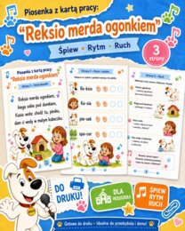 Piosenka z kartą pracy: „Reksio merda ogonkiem”