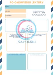 Po omówieniu lektury