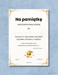 Wklejki do książek na zakończenie roku - klasa 6