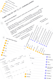 English Class A2+ – Unit 1.2_1.3 – vocabulary practice