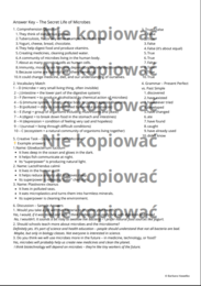 Karta pracy - czytanka "The Secret Life of Microbes" B2 z ćw. na czas Present Perfect v. Past Simple