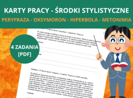 Karty pracy – peryfraza, oksymoron, homonim, metonimia, alegoria, symbol, hiperbola [PDF] – środki stylistyczne, klasa 7, klasa 8, Zdolny Ślązak