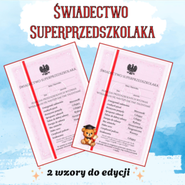 ŚWIADECTWO SUPERPRZEDSZKOLAKA