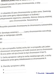 Dziedziczenie płci u człowieka - KP