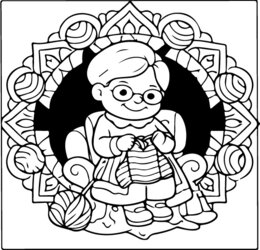 Kolorowanki na dzień Babci i Dziadka - mandale plus zakładki do książek