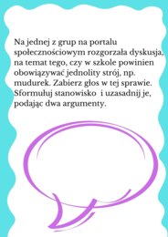Egzamin ósmoklasisty 2025 z języka polskiego - zestaw do ćwiczeń argumentacyjnych! Do wydruku lub prezentacja PDF