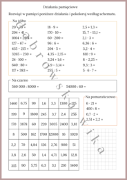 Działania pamięciowe - kodowanka