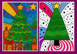 🎄🎅 Świąteczne Kolorowanki Zentangle – Relaks, Kreatywność i Magia Świąt! ✨- Boże Narodzenie - mikołajki - zima - 35 szt.