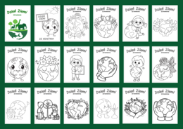 DZIEŃ ZIEMI – Galeria – kolorowanka – kolorowanki – biblioteka – świetlica – przedszkole – 33 wersje