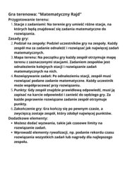 Matematyczna gra terenowa