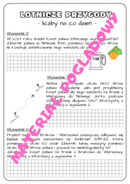 Projekt edukacyjny/innowacja - LOTNICZE PRZYGODY (liczby na co dzień, droga, prędkość, czas) klasa 6, klasa 7, klasa 8