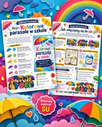 Samorząd Uczniowski. Akcja. Kolorowe parasole w szkole