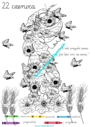 Plakat Lato z częściami mowy