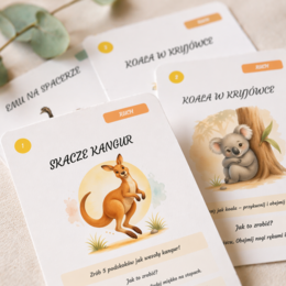Skacze kangur – zestaw kart ruchowych