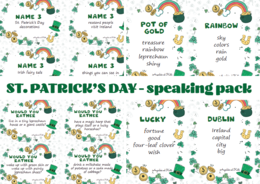 St. Patrick's Day speaking pack (Dzień św. Patryka) mówienie pakiet, j. angielski